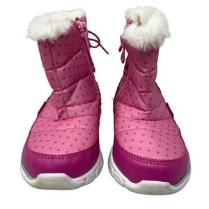 Surprize by Stride Rite Toddler Size 7 Girls Renza Winter Boots Pink‎ Polka Dot
